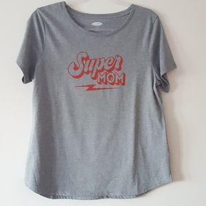 🆕️Grey Super Mom T-Shirt Size Large